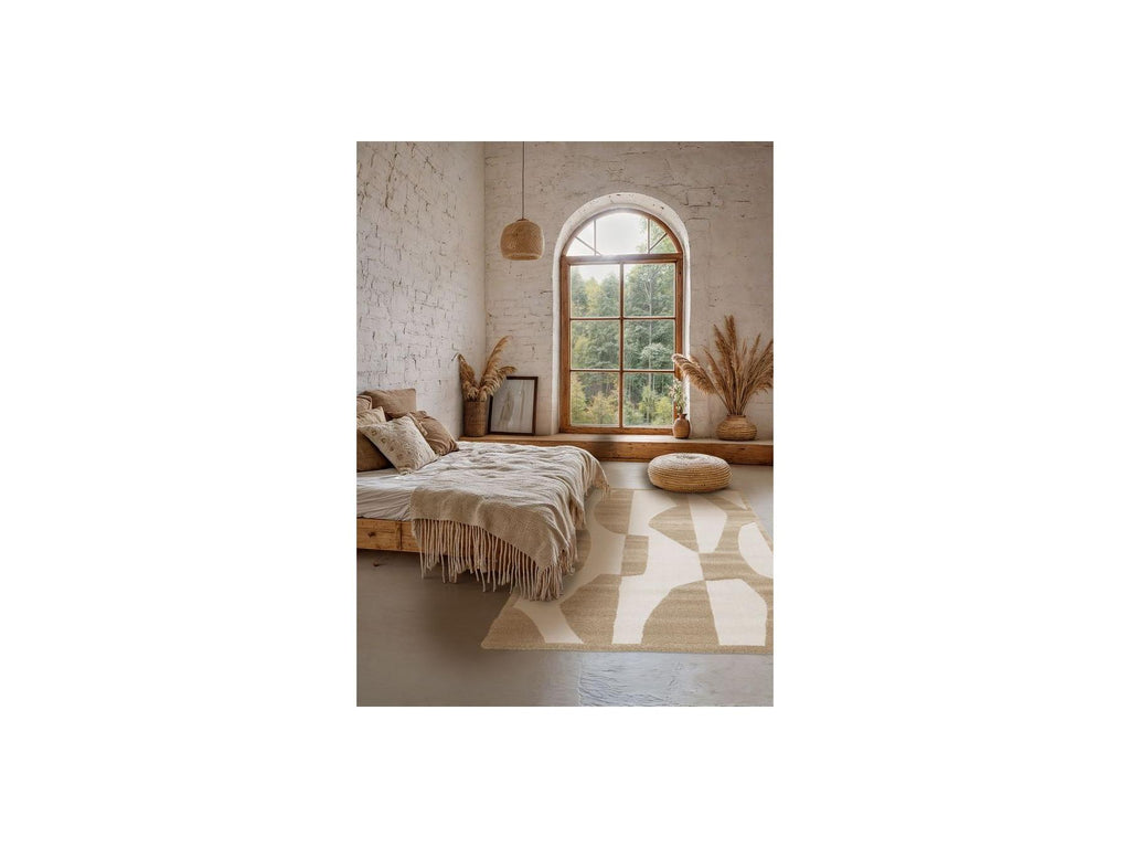 Elior - Short-Pile Rug - Abstract Pattern - Brown