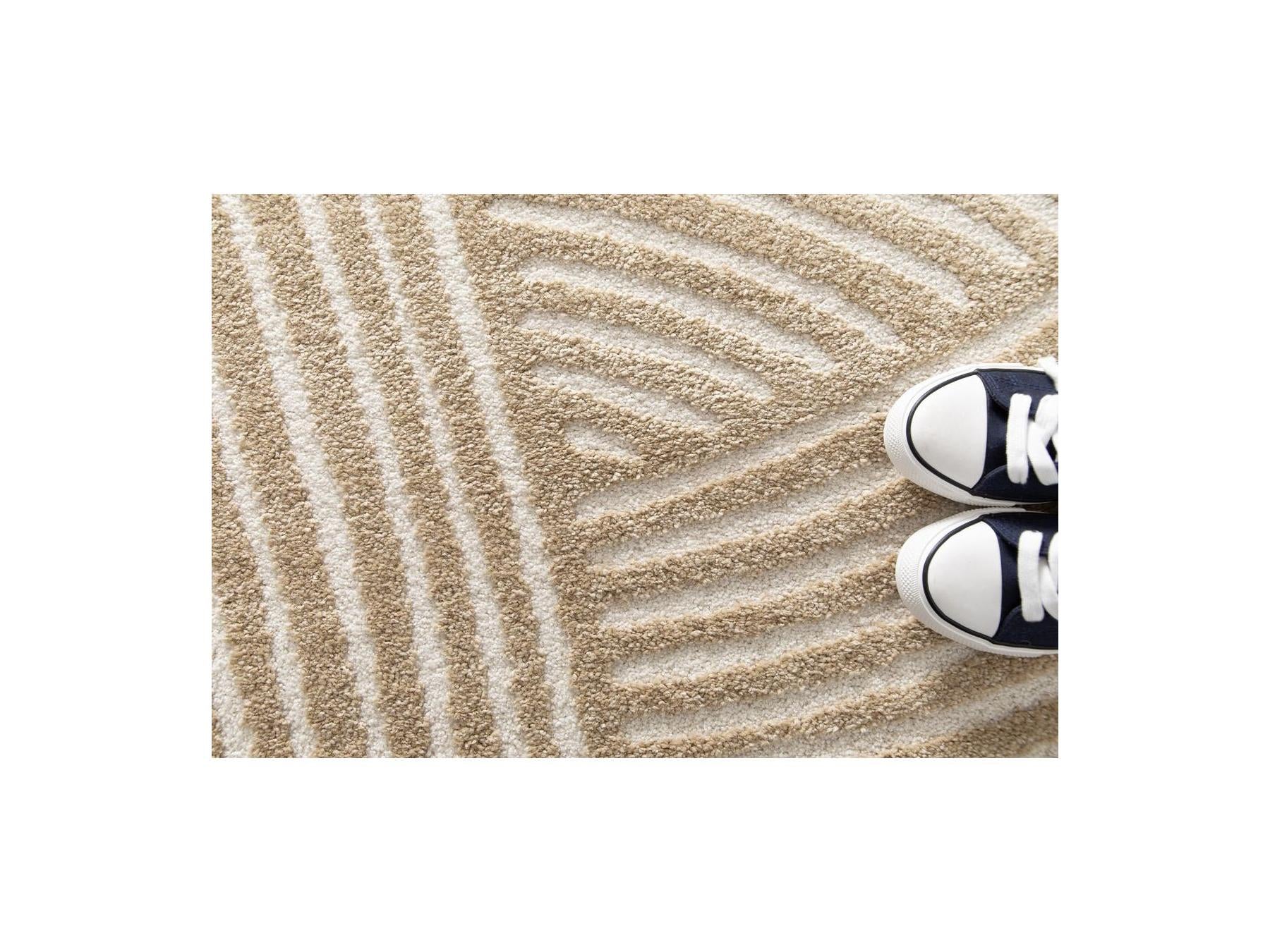 Stan - Tapis Poils Courts - Motif Abstrait - Marron