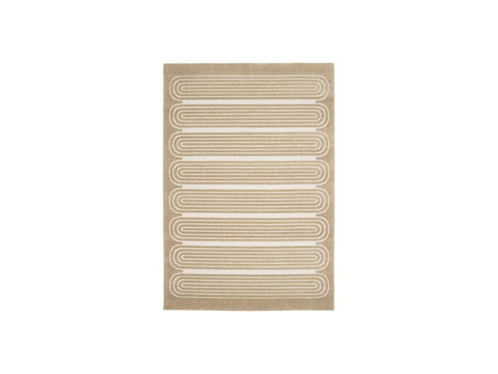 Iago - Tapis Poils Courts - Motif Graphique - Marron