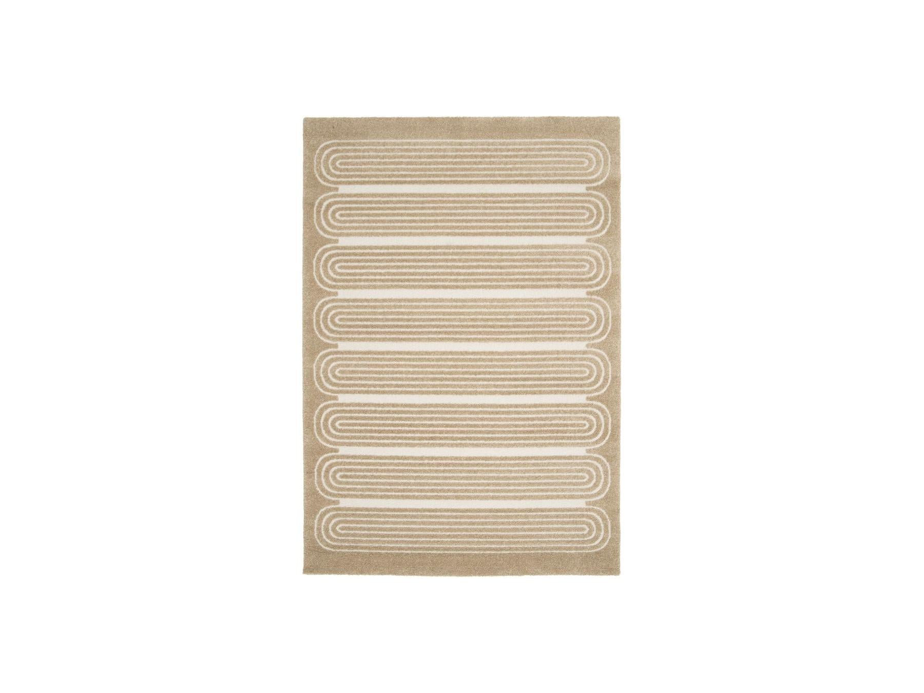 Iago - Tapis Poils Courts - Motif Graphique - Marron