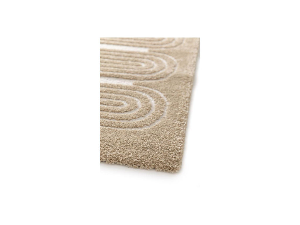 Iago - Tapis Poils Courts - Motif Graphique - Marron