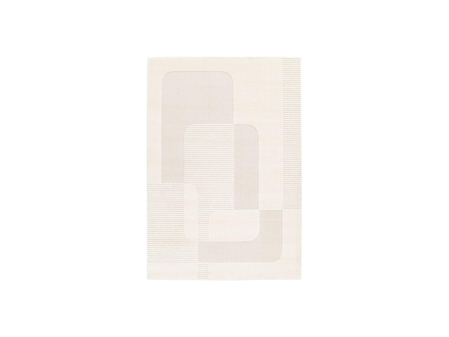 Clotaire - Short-Pile Rug - Abstract Pattern - Beige