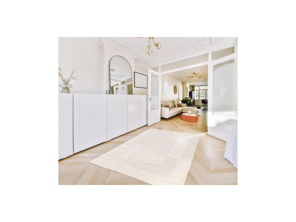 Clotaire - Short-Pile Rug - Abstract Pattern - Beige