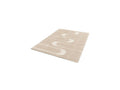 Caleb - Tapis Poils Longs - Motif Graphique - Beige