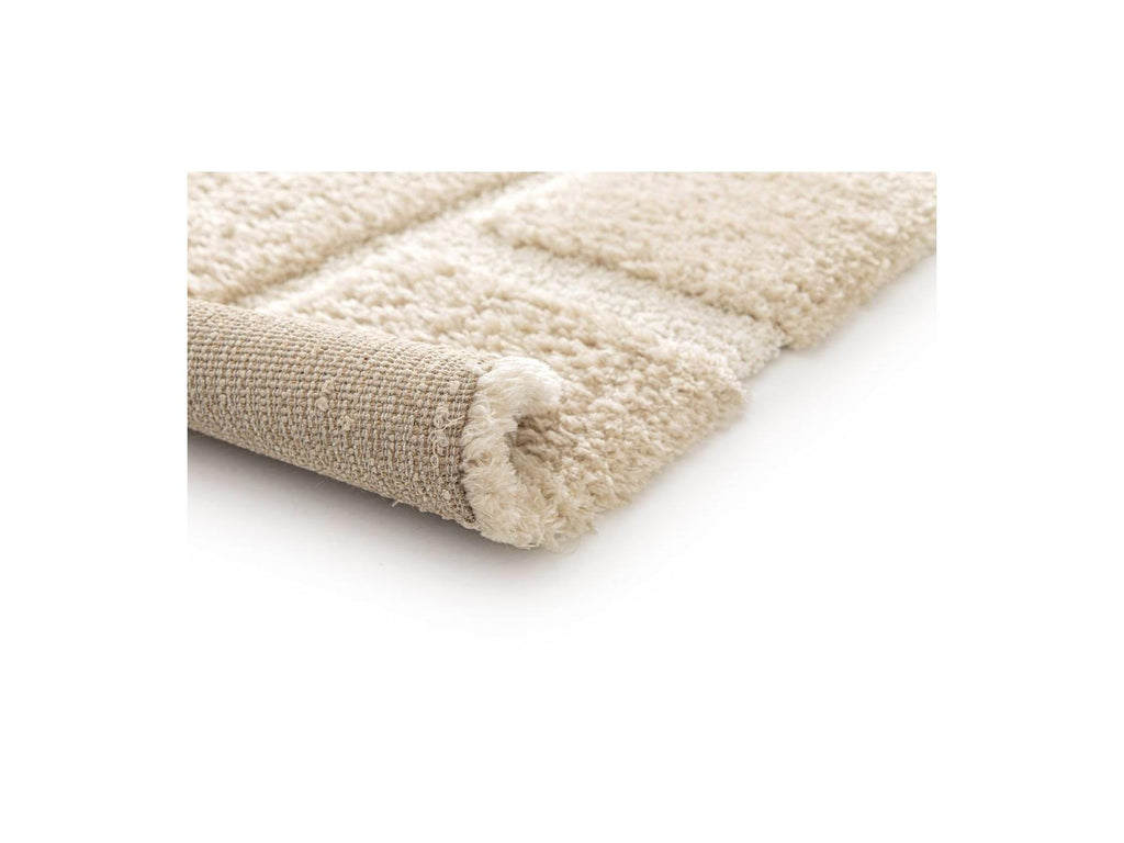 Marina - Alfombra de pelo largo - Motivo gráfico - Beige