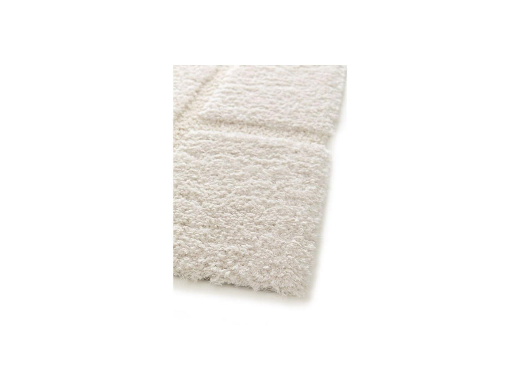 Marina - Tapis Poils Longs - Motif Graphique - Ecru