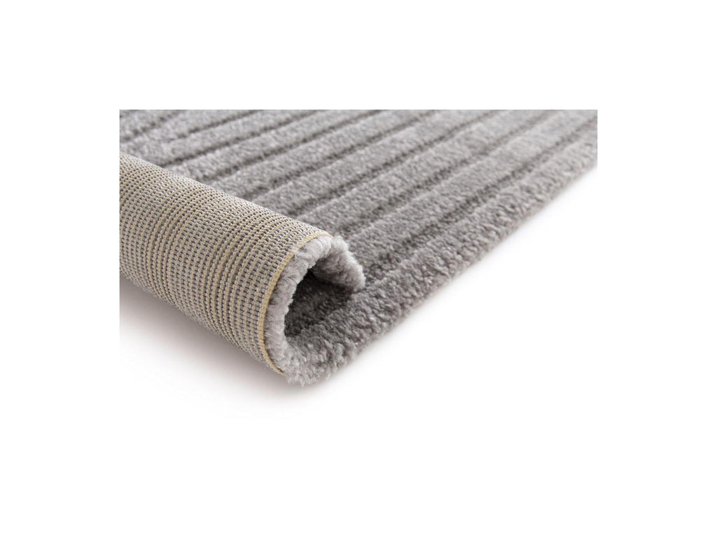Herve - Tapis Poils Ras - Motif Abstrait - Gris