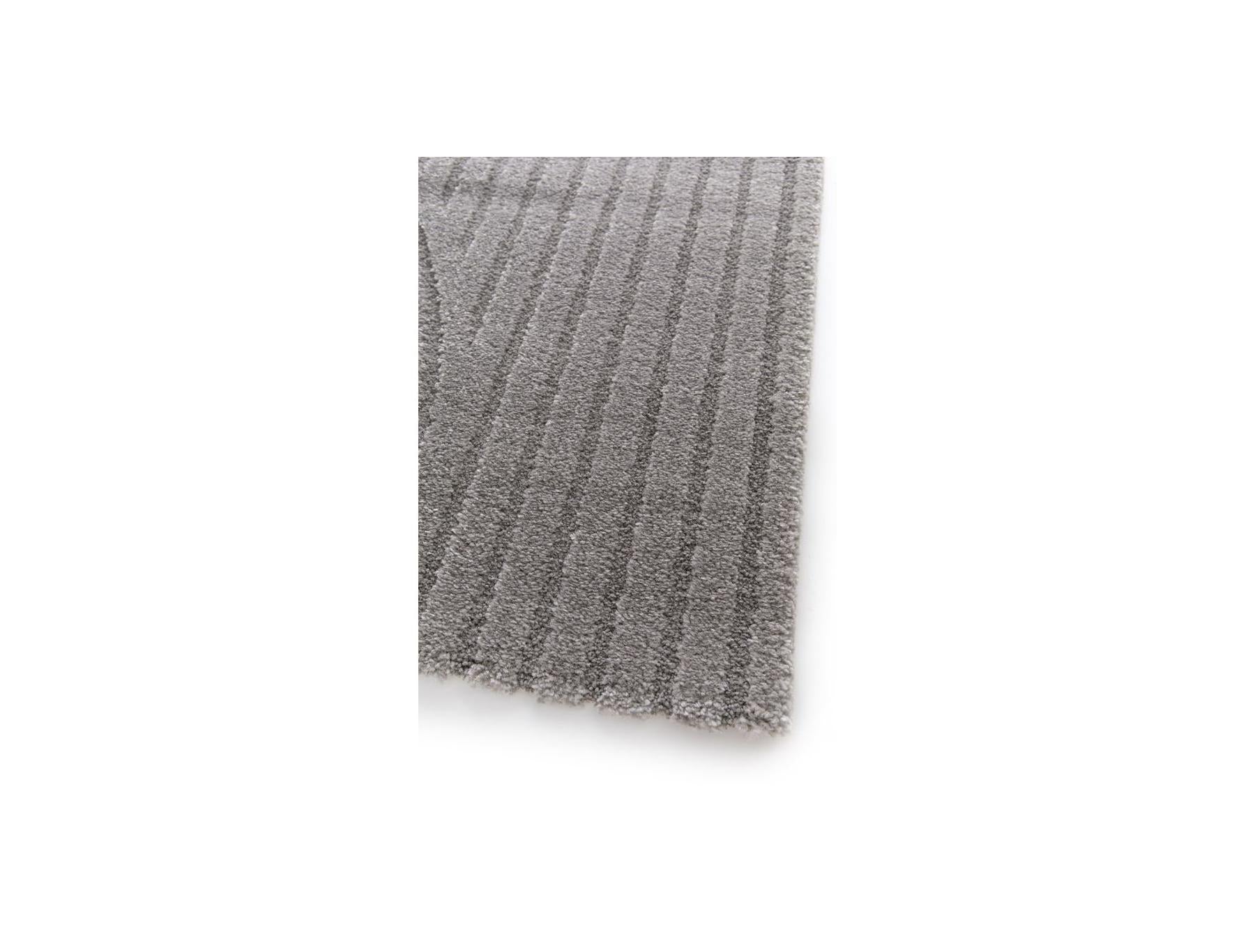 Herve - Tapis Poils Ras - Motif Abstrait - Gris