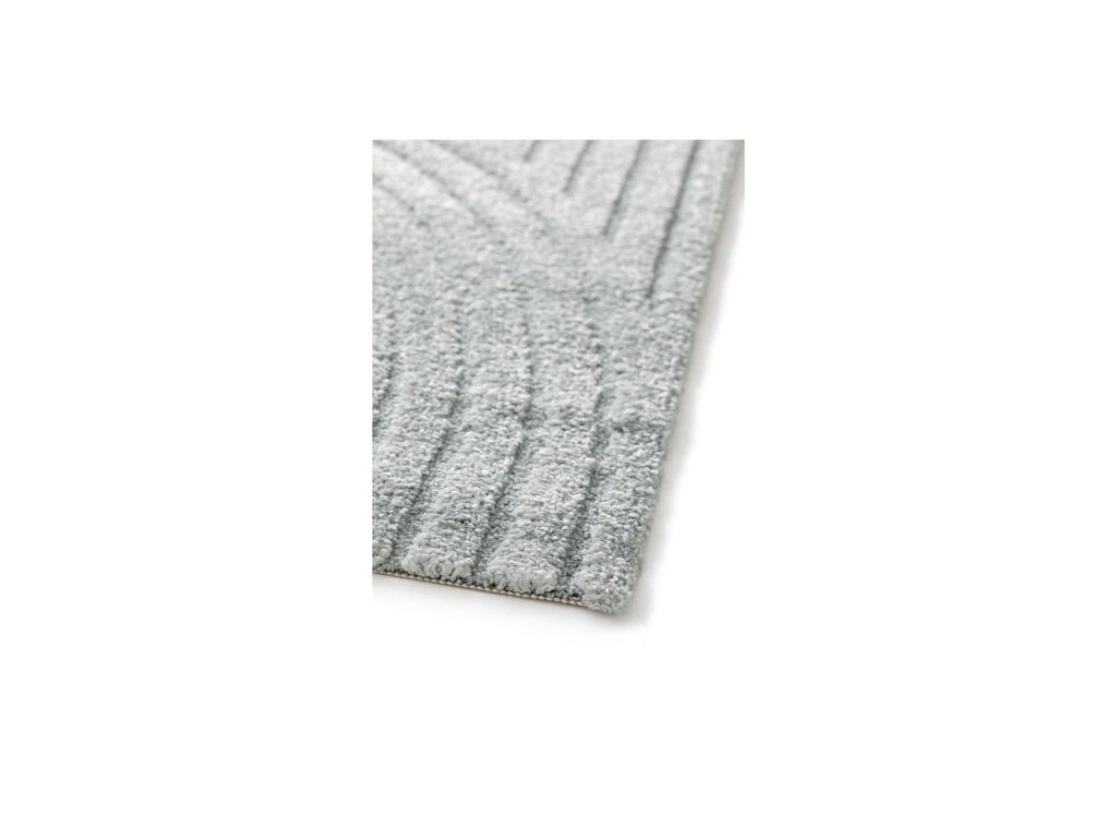 Herve - Tapis Poils Ras - Motif Abstrait - Bleu