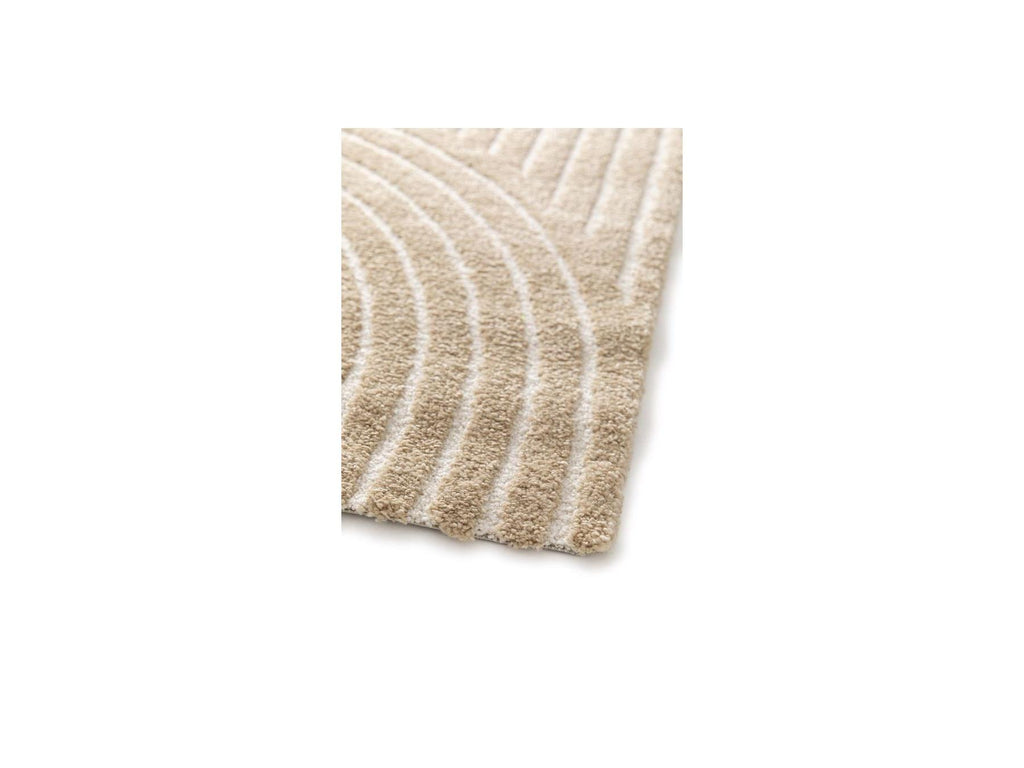 Herve - Low-Pile Rug - Abstract Pattern - Brown