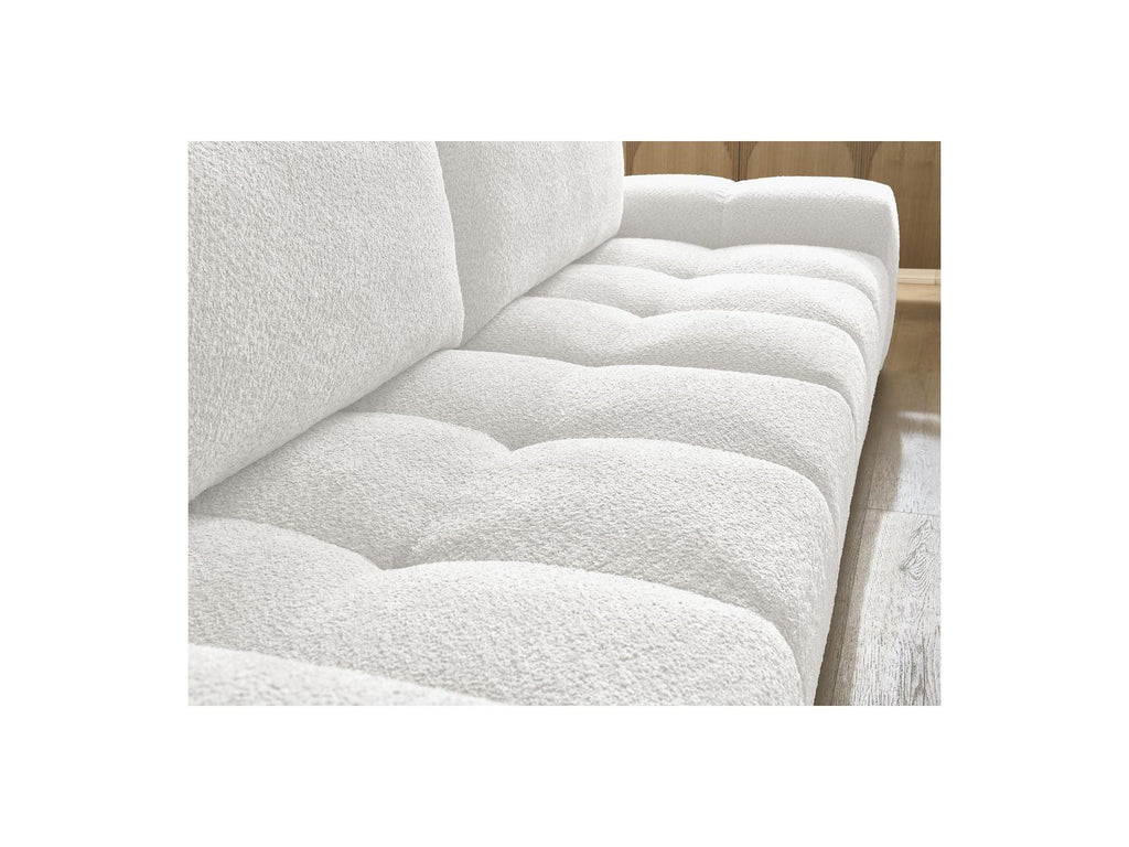Anakin - Fixed Straight 3-Seater Sofa - Bouclé Fabric - 2 Cushions