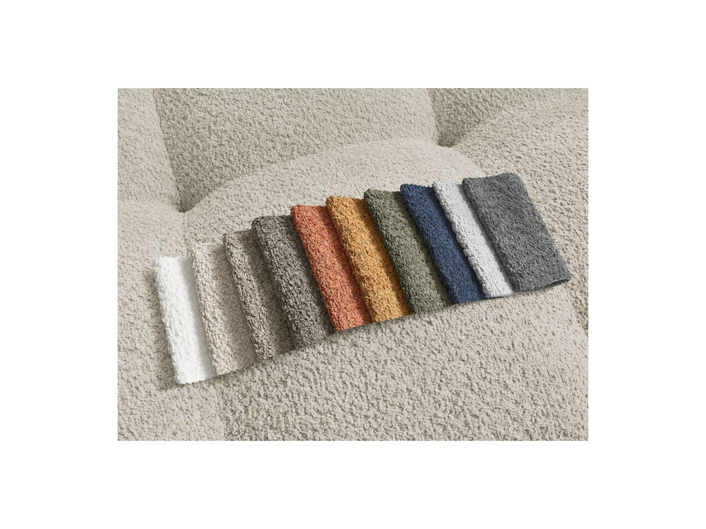 Anakin - Fixed Straight 3-Seater Sofa - Bouclé Fabric - 2 Cushions