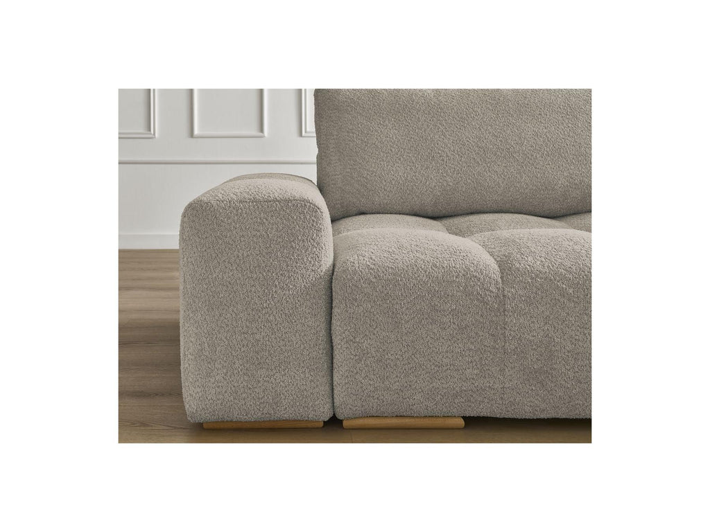 Anakin - Fixed Straight 3-Seater Sofa - Bouclé Fabric - 2 Cushions