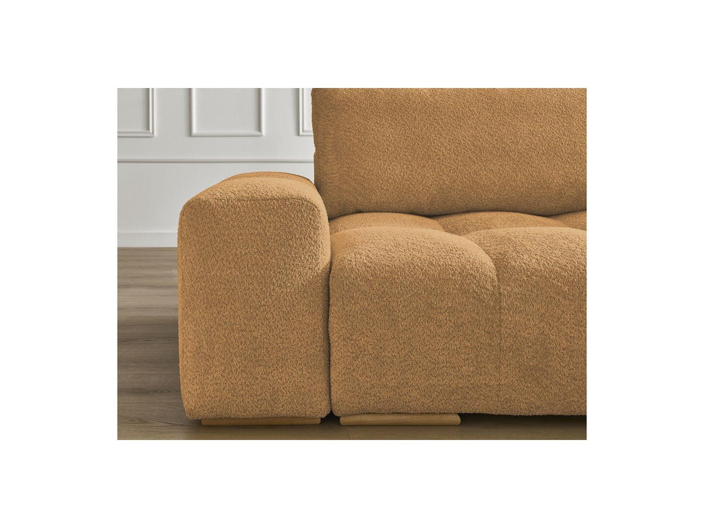 Anakin - Fixed Straight 3-Seater Sofa - Bouclé Fabric - 2 Cushions