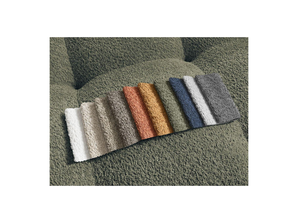 Anakin - Fixed Straight 3-Seater Sofa - Bouclé Fabric - 2 Cushions