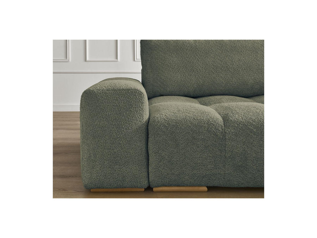 Anakin - Fixed Straight 3-Seater Sofa - Bouclé Fabric - 2 Cushions