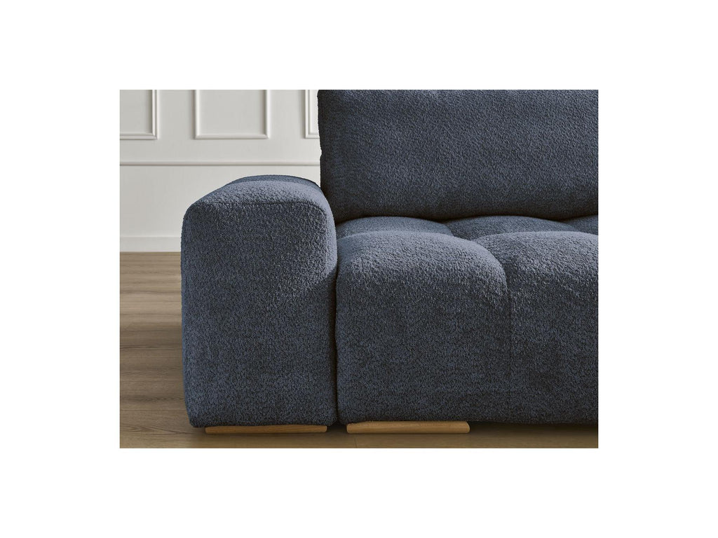Anakin - Fixed Straight 3-Seater Sofa - Bouclé Fabric - 2 Cushions
