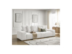 Anakin - Canapé Droit Fixe 3 Places - Tissu Bouclette - 6 Coussins