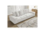 Anakin - Canapé Droit Fixe 3 Places - Tissu Bouclette - 6 Coussins