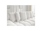 Anakin - Canapé Droit Fixe 3 Places - Tissu Bouclette - 6 Coussins
