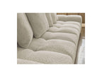 Anakin - Canapé Droit Fixe 3 Places - Tissu Bouclette - 6 Coussins