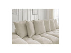 Anakin - Canapé Droit Fixe 3 Places - Tissu Bouclette - 6 Coussins