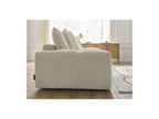 Anakin - Canapé Droit Fixe 3 Places - Tissu Bouclette - 6 Coussins