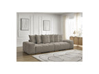 Anakin - Canapé Droit Fixe 3 Places - Tissu Bouclette - 6 Coussins