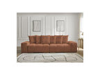 Anakin - Canapé Droit Fixe 3 Places - Tissu Bouclette - 6 Coussins
