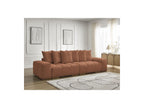 Anakin - Canapé Droit Fixe 3 Places - Tissu Bouclette - 6 Coussins