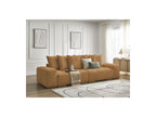 Anakin - Canapé Droit Fixe 3 Places - Tissu Bouclette - 6 Coussins