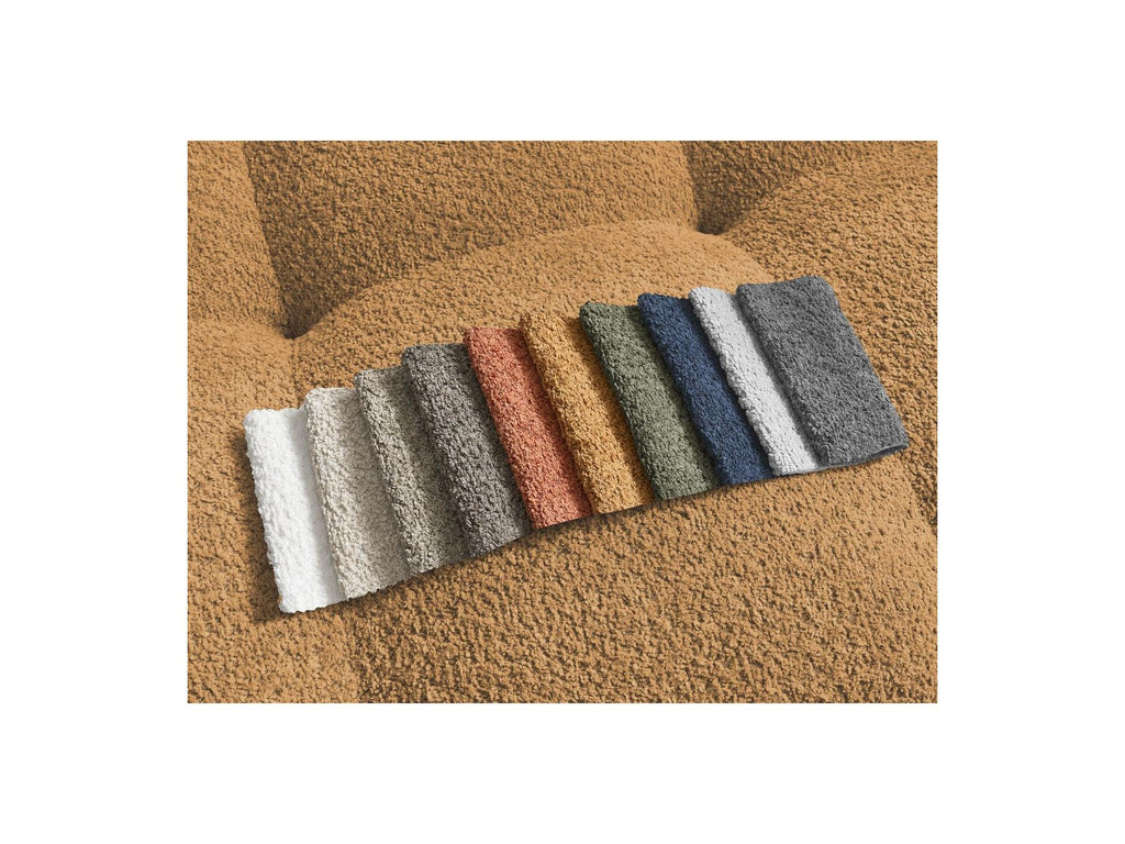 Anakin - Canapé Droit Fixe 3 Places - Tissu Bouclette - 6 Coussins