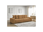 Anakin - Canapé Droit Fixe 3 Places - Tissu Bouclette - 6 Coussins