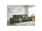 Anakin - Canapé Droit Fixe 3 Places - Tissu Bouclette - 6 Coussins