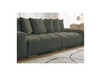 Anakin - Canapé Droit Fixe 3 Places - Tissu Bouclette - 6 Coussins
