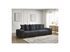 Anakin - Canapé Droit Fixe 3 Places - Tissu Bouclette - 6 Coussins