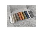 Anakin - Canapé Droit Fixe 3 Places - Tissu Bouclette - 6 Coussins