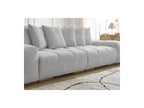 Anakin - Canapé Droit Fixe 3 Places - Tissu Bouclette - 6 Coussins