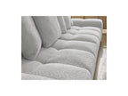 Anakin - Canapé Droit Fixe 3 Places - Tissu Bouclette - 6 Coussins