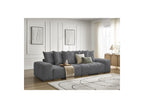 Anakin - Canapé Droit Fixe 3 Places - Tissu Bouclette - 6 Coussins