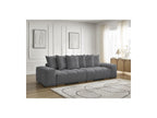 Anakin - Canapé Droit Fixe 3 Places - Tissu Bouclette - 6 Coussins
