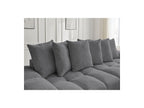 Anakin - Canapé Droit Fixe 3 Places - Tissu Bouclette - 6 Coussins