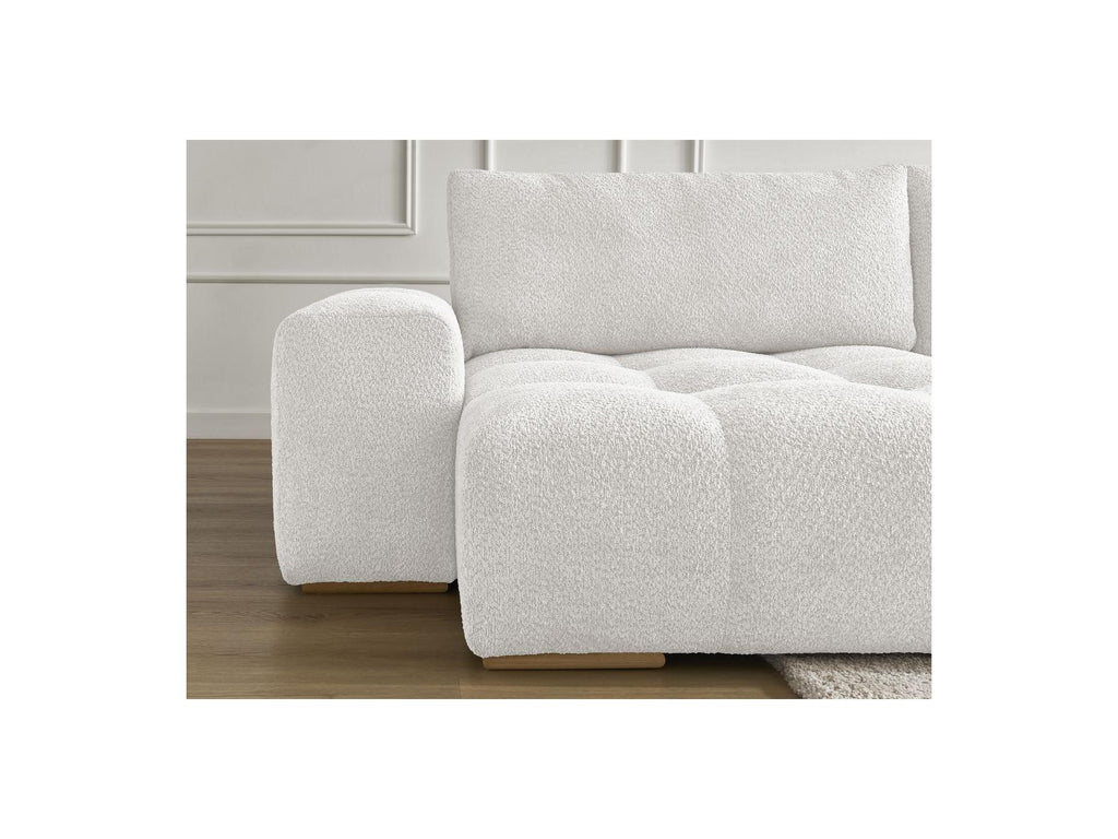 Anakin - Fixed Panoramic Sofa - Bouclé Fabric - 3 Cushions