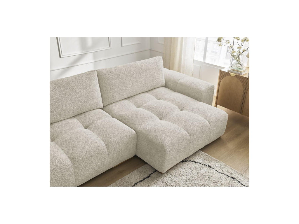 Anakin - Fixed Panoramic Sofa - Bouclé Fabric - 3 Cushions