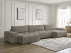Anakin - Fixed Panoramic Sofa - Bouclé Fabric - 3 Cushions