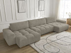 Anakin - Fixed Panoramic Sofa - Bouclé Fabric - 3 Cushions