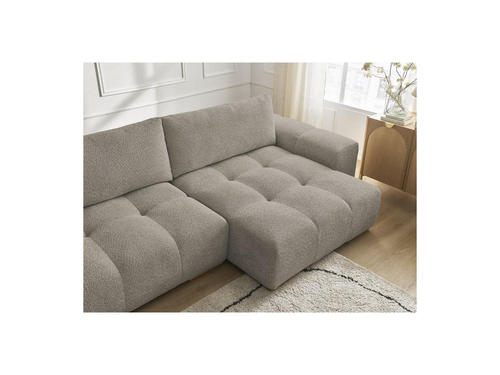 Anakin - Fixed Panoramic Sofa - Bouclé Fabric - 3 Cushions