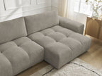Anakin - Fixed Panoramic Sofa - Bouclé Fabric - 3 Cushions
