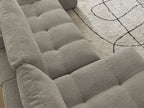 Anakin - Fixed Panoramic Sofa - Bouclé Fabric - 3 Cushions