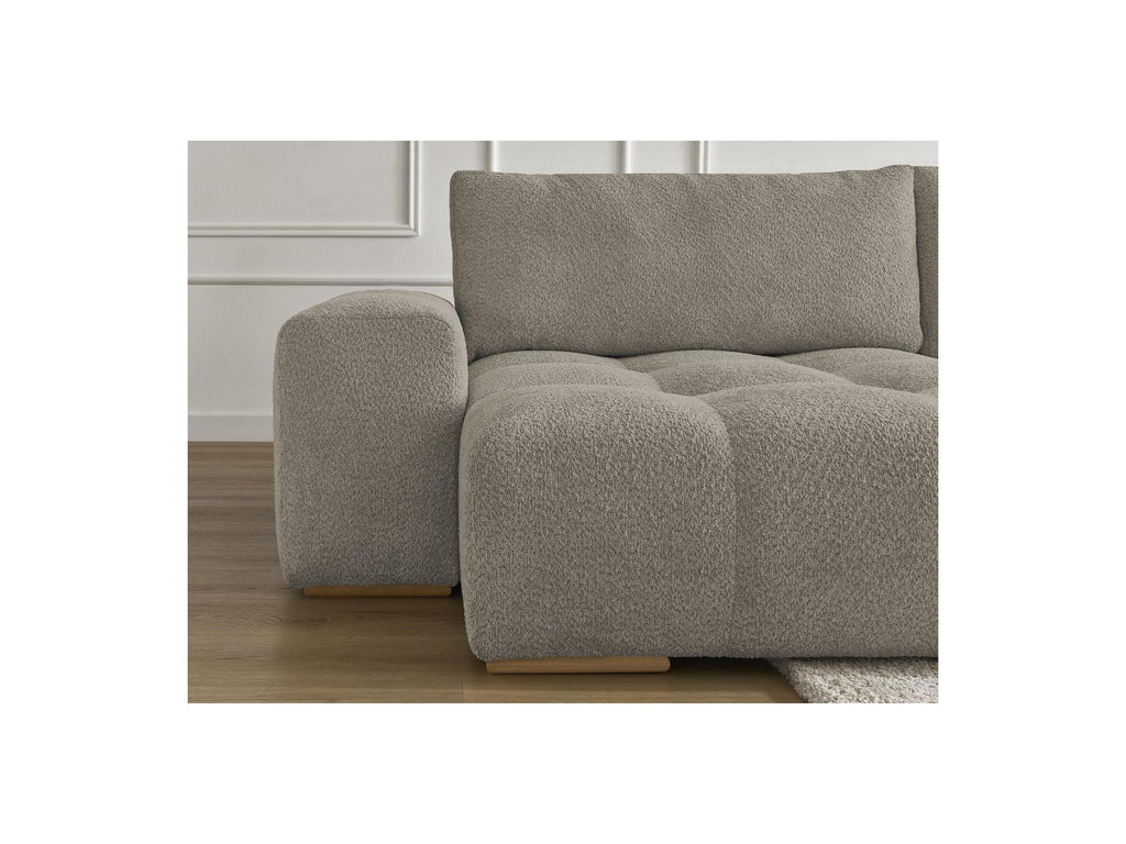 Anakin - Fixed Panoramic Sofa - Bouclé Fabric - 3 Cushions